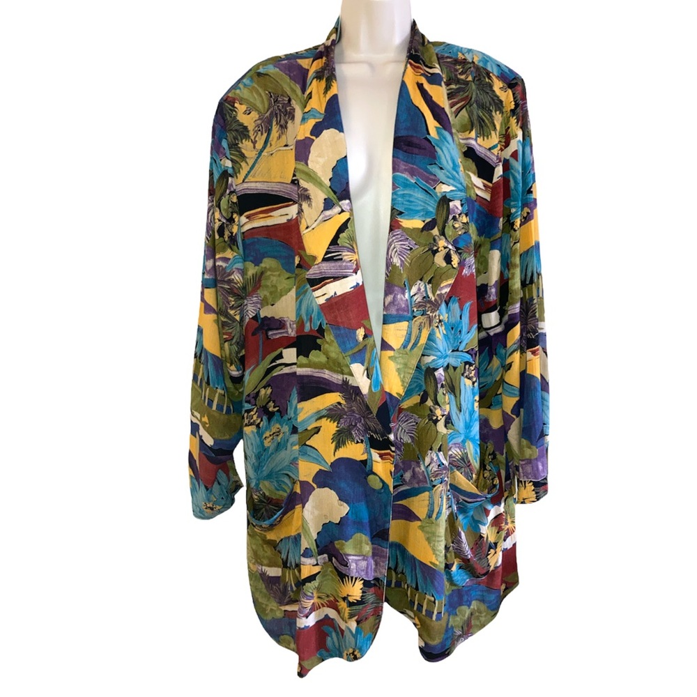 Lightweight Tropical Oversided Blazer